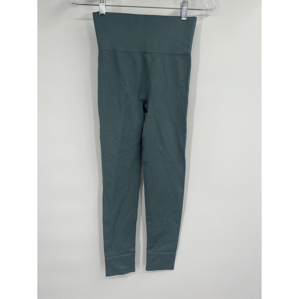 Madewell MWL Green Seamless 7/8 Ribbed Leggings NWT Sz XXS-XS